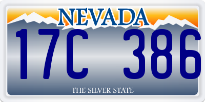 NV license plate 17C386