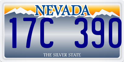 NV license plate 17C390