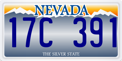 NV license plate 17C391