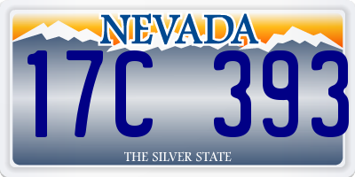 NV license plate 17C393