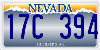 NV license plate 17C394