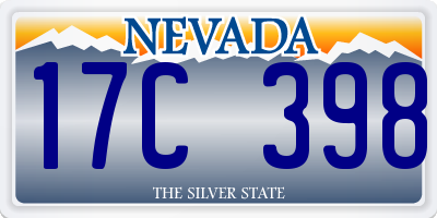 NV license plate 17C398