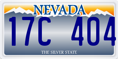 NV license plate 17C404