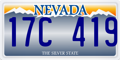 NV license plate 17C419