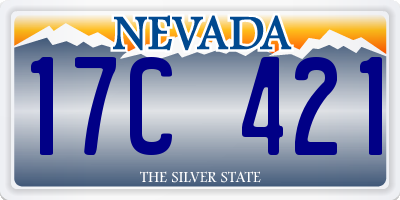 NV license plate 17C421