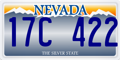 NV license plate 17C422