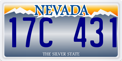 NV license plate 17C431