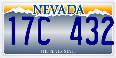 NV license plate 17C432
