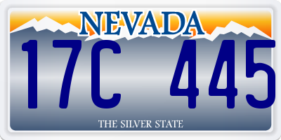 NV license plate 17C445