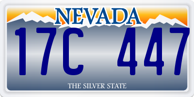 NV license plate 17C447