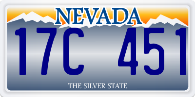 NV license plate 17C451