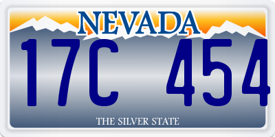 NV license plate 17C454