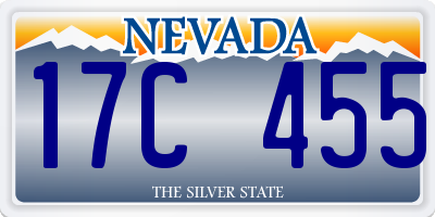 NV license plate 17C455