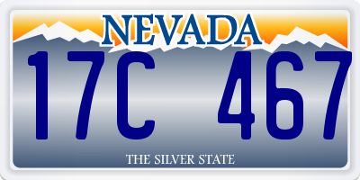 NV license plate 17C467