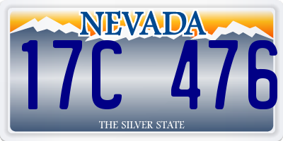 NV license plate 17C476