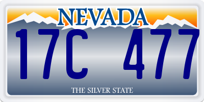 NV license plate 17C477