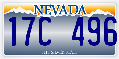 NV license plate 17C496