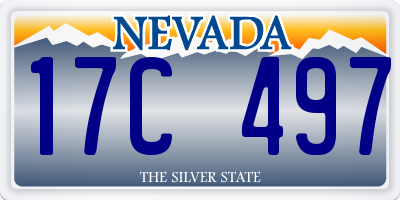 NV license plate 17C497