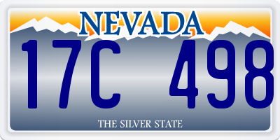 NV license plate 17C498