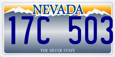 NV license plate 17C503