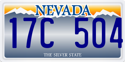 NV license plate 17C504