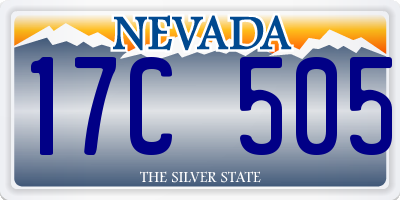 NV license plate 17C505