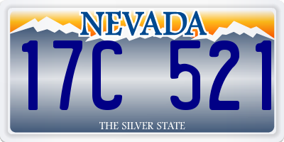 NV license plate 17C521