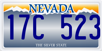 NV license plate 17C523