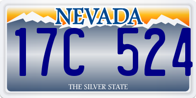NV license plate 17C524
