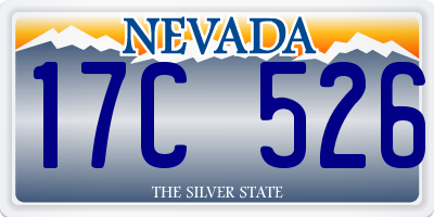 NV license plate 17C526