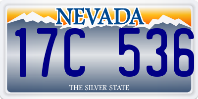 NV license plate 17C536