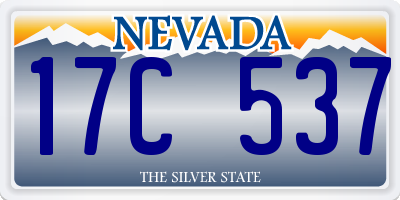 NV license plate 17C537