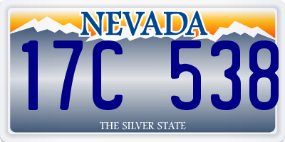 NV license plate 17C538