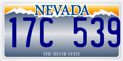 NV license plate 17C539