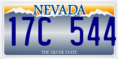 NV license plate 17C544