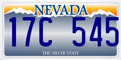 NV license plate 17C545