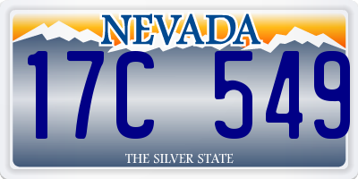 NV license plate 17C549