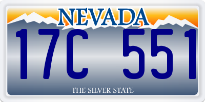 NV license plate 17C551