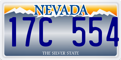 NV license plate 17C554