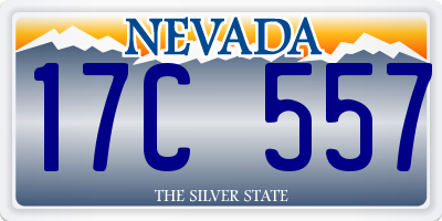 NV license plate 17C557