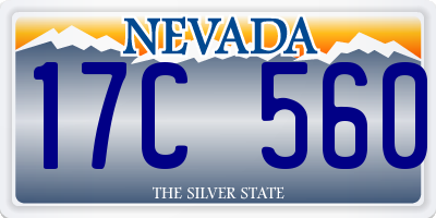 NV license plate 17C560