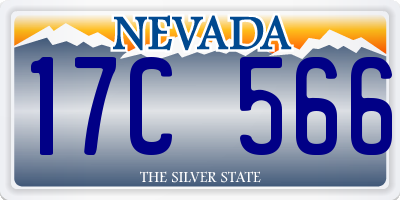 NV license plate 17C566
