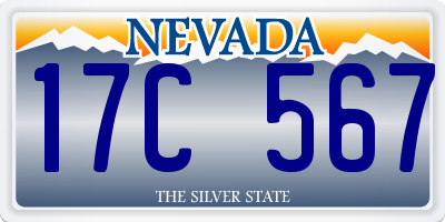 NV license plate 17C567