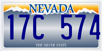 NV license plate 17C574