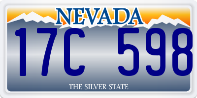 NV license plate 17C598