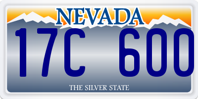 NV license plate 17C600