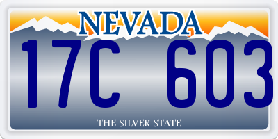 NV license plate 17C603