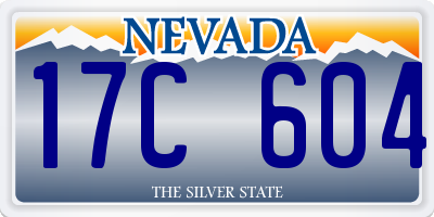NV license plate 17C604