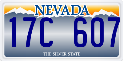 NV license plate 17C607