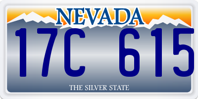NV license plate 17C615